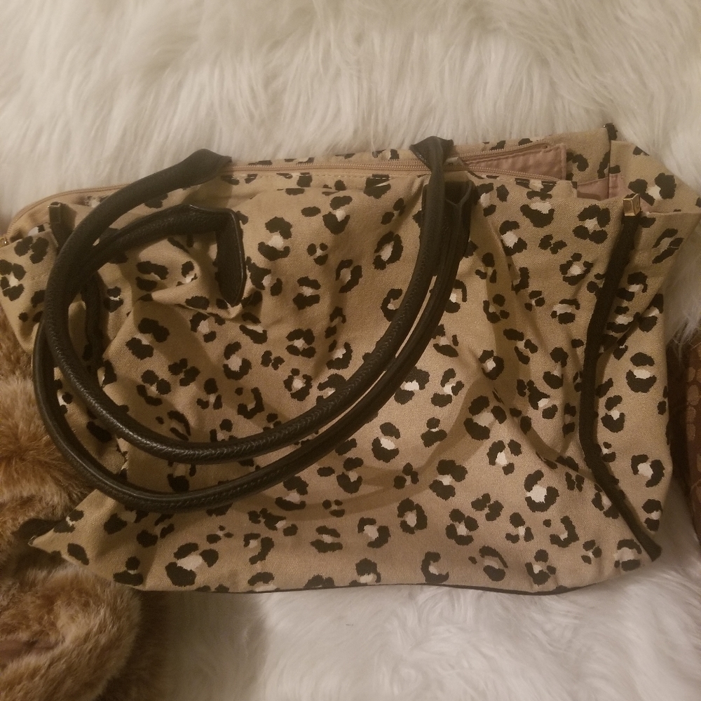 Leopard Cheetah Carol Baskin overnight bag